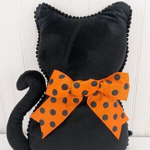 Black Cat Shaped Pillow Plush 14" Stuffed Animal Halloween Home Decor Walmart